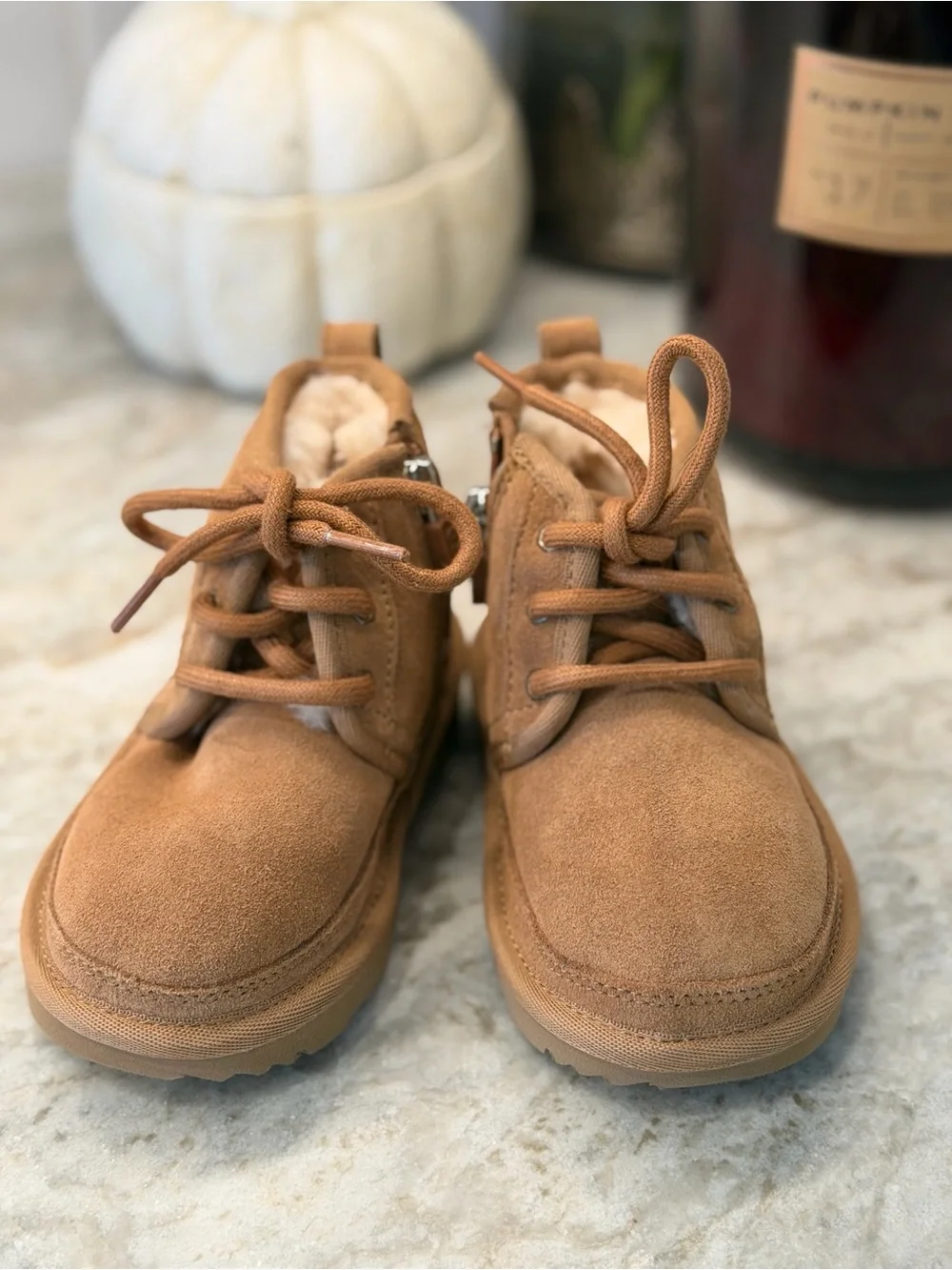 NWT UGG Neumel II Chestnut Suede Ankle Boots - Toddler Size 7T